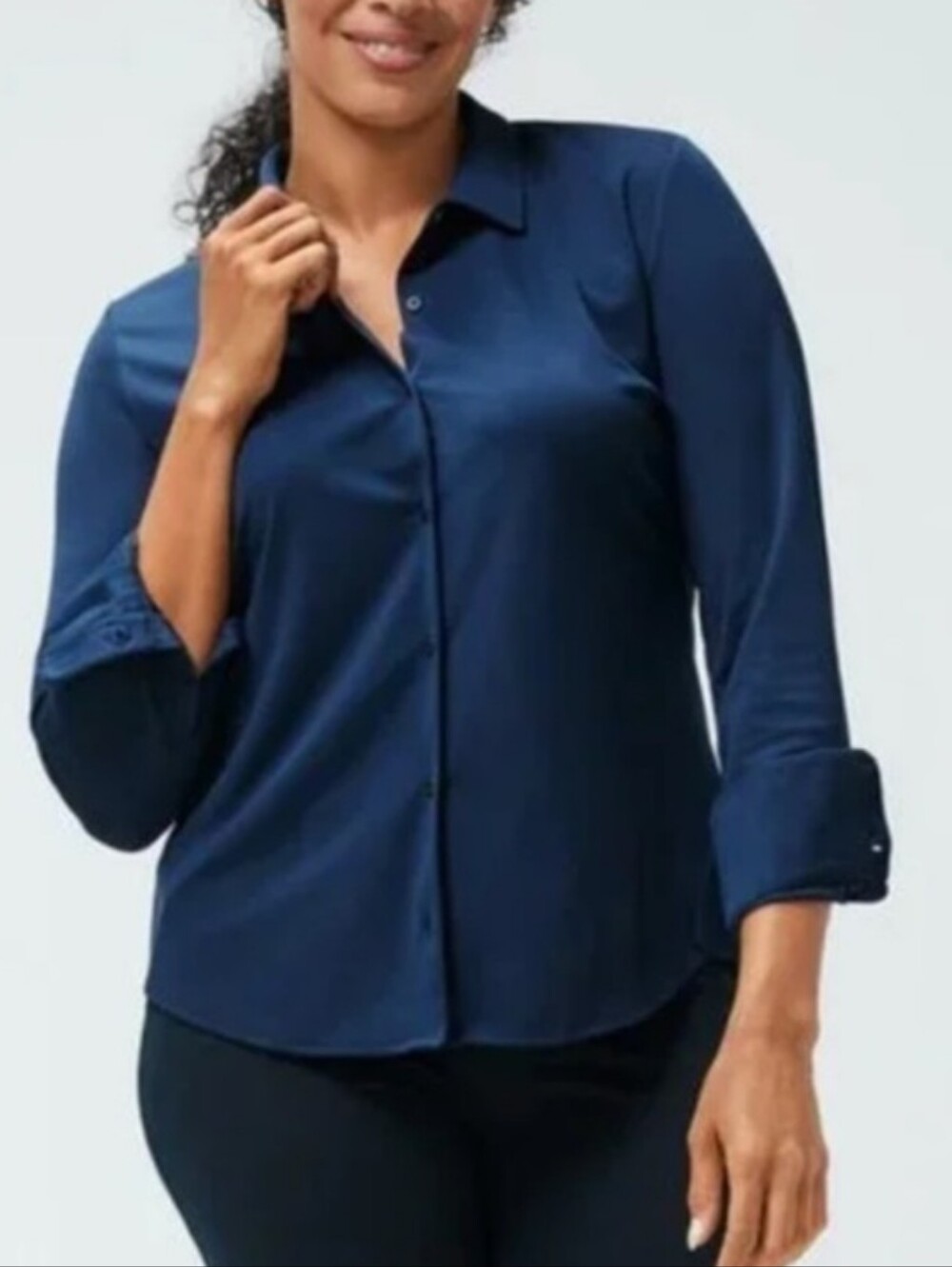 Ministry Of Supply Apollo Tailored Fit Button Down Shirt Navy size L